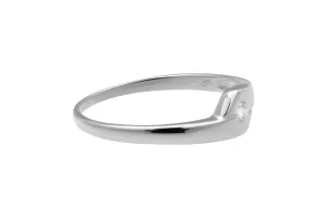 9ct White Gold Diamond Ring 0.07ct 2.4g