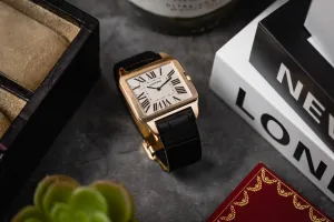 Cartier Santos Dumont 35mm Black Leather W2006951 Circa 2010