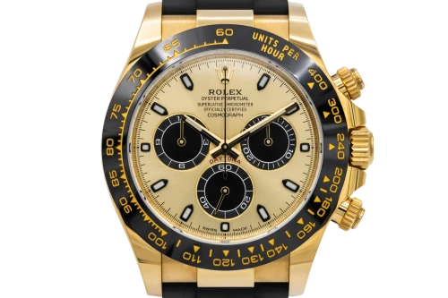Rolex Daytona 40mm Pikachu 18ct Yellow Gold Black Oysterflex 116518LN 2017
