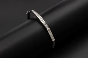 18ct White Gold Diamond Bangle App 0.75cts