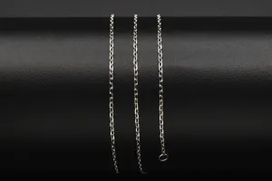 9ct White Gold Anchor Link Chain 16" 2.6g