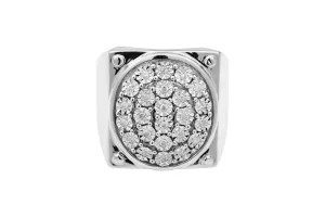 9ct White Gold Diamond Mens  Ring 0.25ct