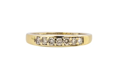 9ct Yellow Gold Diamond Wedding Band 0.25ct