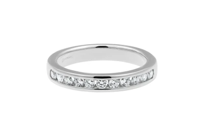 18ct White Gold Channel Set Diamond Ring 0.50ct