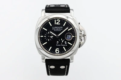 Panerai Luminor Power Reserve 44mm Black Leather PAM00090 Circa 2000s