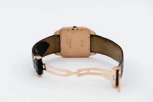 Cartier Santos Dumont 35mm Black Leather W2006951 Circa 2010