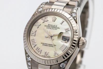 Rolex Lady DateJust 26mm 18ct White Gold Presidential 179239 2003