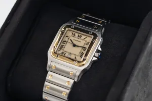 Cartier Santos Galbée 29mm Steel & 18ct Yellow Gold Quartz 187901 1990