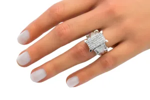 9ct White Gold Diamond Mens Ring 0.50ct 7.4g