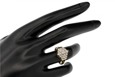 9ct Yellow Gold Cluster Diamond Ring 0.15ct