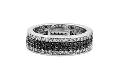 14ct White Gold Diamond Eternity Ring 2.00ct G/Black VS