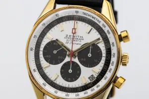 Zenith El Primero Chronograph 38mm Black Leather G381 1969