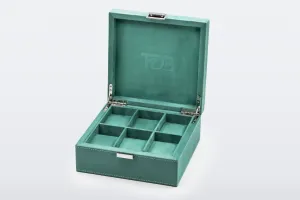 TDB Watch Storage Box - Teal Velvet - 6 Watch Capacity