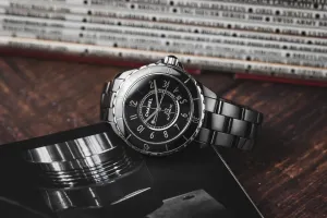 Chanel J12 38mm Black Ceramic Bracelet H0685 Circa 2006