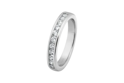 18ct White Gold Channel Set Diamond Ring 0.50ct