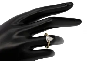 18ct Yellow Gold Platinum Gallery Pear Lab Diamond Engagement Ring 1.58ct IGI Certified