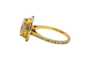 18ct Yellow Gold Diamond Engagement Ring 3.16cts