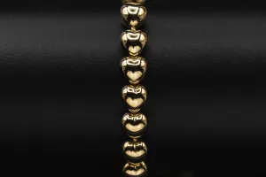 18ct Yellow Gold Heart Bracelet 16.2g