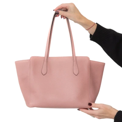 Gucci Pink Leather Tote Bag