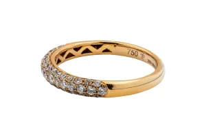 18ct Rose Gold Half Eternity Diamond Ring 1ct 2.7g