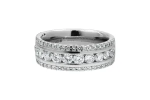 Platinum Diamond Half Eternity Ring 1.16ct