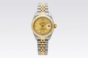 Rolex Lady DateJust 26mm Steel & 18ct Yellow Gold Jubilee 69173 1996