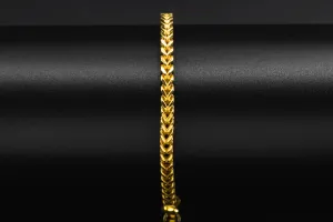 9ct Yellow Gold Baby Franco Bracelet 5.2g