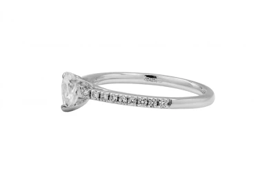 18ct White Gold Pear Shape Diamond Engagement Ring 0.43ct