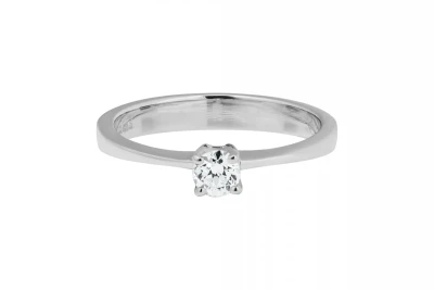 18ct White Gold Diamond Solitaire Engagement Ring 0.20ct