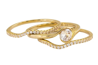 9ct Yellow Gold Cubic Zirconia Ring
