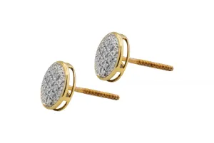 9ct Yellow Gold Round Diamond Stud Earrings 0.56ct