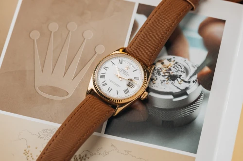Rolex Day-Date 36mm 18ct Yellow Gold Brown Leather 1803 1974