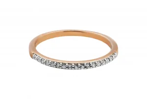 9ct Rose Gold Micro Pave Diamond Eternity Ring 0.33ct