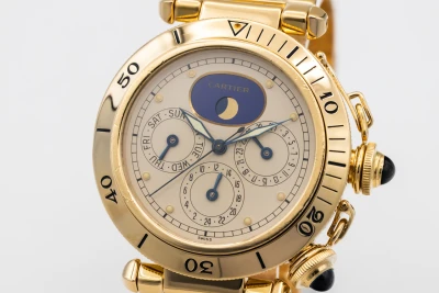 Cartier Pasha Perpetual Calendar 38mm 18ct Yellow Gold 30002 1991