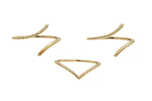 9ct Yellow Gold Puzzle Ring 3 Piece 3.9g