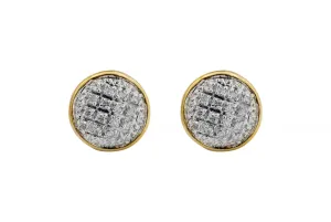 9ct Yellow Gold Round Diamond Stud Earrings 0.56ct