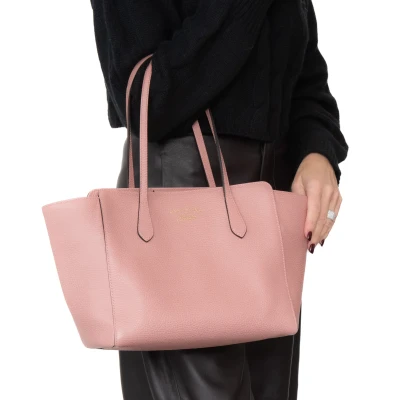 Gucci Pink Leather Tote Bag