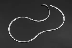 9ct White Gold Flat Curb Chain 10.8g