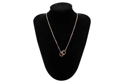 Cartier LOVE Half-Pavé Diamond Pendant 18ct Rose Gold Necklace 0.22ct