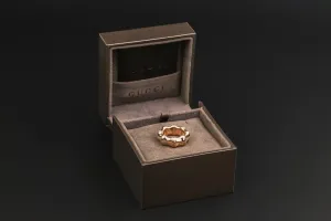 GUCCI 18ct Rose Gold Bamboo Spring Collection Ring Size 12 9g