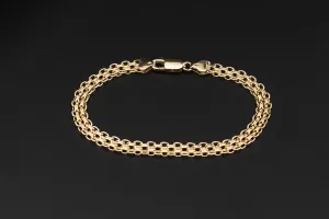 9ct Yellow Gold Bracelet 7.5" 7.4g
