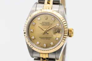 Rolex Lady DateJust 26mm Steel & 18ct Yellow Gold Jubilee 69173 1992