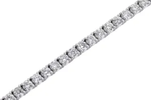 14ct White Gold Diamond Tennis Bracelet 2.17ct