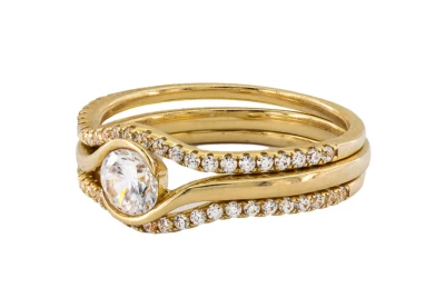 9ct Yellow Gold Cubic Zirconia Ring