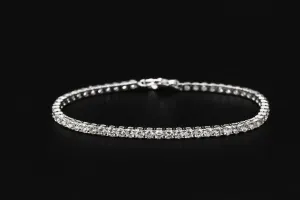 18ct White Gold Diamond Tennis Bracelet 4.98ct 9.3g