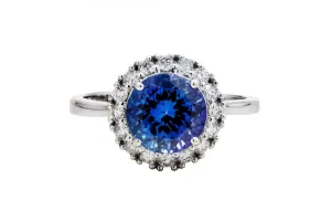 18ct White Gold Tanzanite Diamond Ring 1.80ct