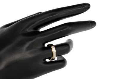 18ct Yellow & White Gold Diamond Wedding Band 0.09ct