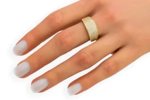 9ct Yellow Gold Cubic Zirconia  Ring 3.3g