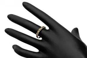 9ct Yellow & White Gold Cubic Zirconia Ring 2.5g