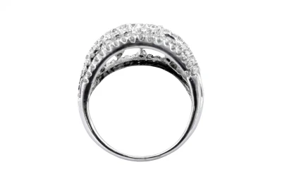 Open Cage Diamond Statement Ring in 18ct White Gold | The Diamond Box